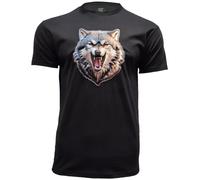 Haasta Wolf 3D T-Shirt - Black