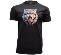 Haasta Wolf 3D T-Shirt - Black
