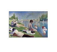 HAATTI Bathers at Asnières By Georges Seurat Poster Canvas Art And Wall Art Picture Print Modern Family Bedroom Decors 08x12inch(20x30cm)