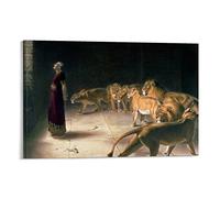 HAATTI Daniel Answer to The King in The Lions Den By Briton Riviere Poster Picture Print Wall Art Painting Canvas Artworks Gift Idea Room Aesthetic 08x12inch(20x30cm)
