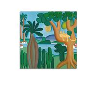 HAATTI Postcard By Tarsila Do Amaral Poster Canvas Wall Art Decorative Bedroom Modern Home Print Picture Artworkss 20x20inch(50x50cm)