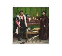 HAATTI The Ambassadors By Hans Holbein The Younger Poster Canvas Art And Wall Art Picture Print Modern Family Bedroom Decors 12x12inch(30x30cm)