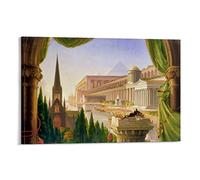 HAATTI The Architect's Dream By Thomas Cole Giclee Paper Poster Bright Clear Reproduction Artworks Canvas Room Aesthetic Wall Art Prints Home Modern Decor Gifts 24x36inch(60x90cm)