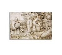HAATTI The Beekeepers And The Birdnester By Pieter Bruegel The Elder Poster Decorative Painting Canvas Wall Art Living Rooms Bedroom Painting 08x12inch(20x30cm)