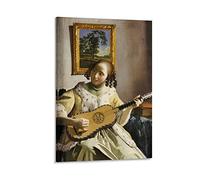 HAATTI The Guitar Player By Johannes Vermeer Poster Gifts Canvas Painting Wall Art Decorative Picture Prints Modern Decor 08x12inch(20x30cm)