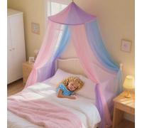 Haayymo Bed Canopy for Girls,Rainbow Canopy For Bed,Princess Mosquito Net Play Tent For Kids,Children Reading Canopies Indoor, Hanging Bed Net Cover For Girls Room Decor (Rainbow)