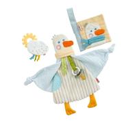 HABA 2012332001 3-in-1 Baby Goose Playset with Fabric Book, Grasping Toy and Comforter, Extra Soft Fabric, Discovery Elements for Children from 0 Years
