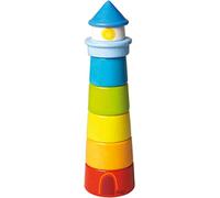 HABA 300170 Stacking Game Lighthouse, 8 pcs. for 12 Months and Up (Made in Germany)