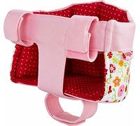 HABA 304109 Doll Bicycle Seat Flower Meadow Doll Seat with Velcro Fastening for Bicycle and Sleigh Doll Accessories for All Dolls Toys from 18 Months Multiple
