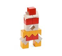 HABA 304409-3D Tile Game Rubius, 16 Wooden Building Blocks in 3 Colours for Creative Laying and Building in All Directions, Toy from 3 Years