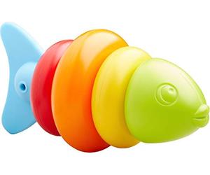 HABA 304907 Fish Plug Game Bath Toy for Children from 1.5 Years in Fish Shape 15 cm in 5 Parts for Bathtub and Paddling Pool in Many Colours from 18 Months