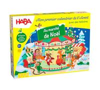 HABA Advent Calendar - At the Christmas Market - 24 lovingly designed wooden figures and a 3D play decor - for children aged 2 and up.