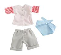 HABA AHOI Clothes Set - 3-Piece Doll Outfit in Maritime Look for 30 cm Rag Dolls - Dress Clothes for Dolls from 18 Months - Washable at 30 °C - 2011860001