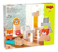 HABA Animal Parade Building Blocks Set | Colourful Wooden Shapes for Creative Stacking and Early Construction | Toddler Building Toy for Imaginative Play | Fun Animal Pieces for Ages 18 Months and Up
