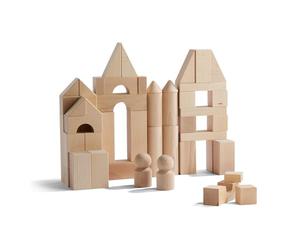 HABA Basic Building Blocks Natural Medium Set for Creative Play | Wooden Building Toys for Kids | Open-Ended Construction Blocks for Early Learning | Classic Shape Set for Toddlers and Families