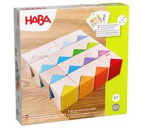 HABA Creative Building Blocks - Colourful Building Set with 32 Wooden Building Blocks & 10 Template Cards - Promotes Creativity, Spatial Thinking & Fine Motor Skills - From 4 Years - 2012606001