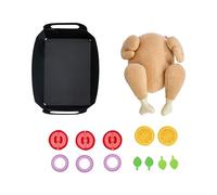 HABA Creative Play Roast Chicken Fabric Toy Grill Chicken | Soft Disassemblable Play Food For Kids | Pretend Cooking Accessory For Play Kitchen & Shop | Fun Role Play Set For Imaginative Learning