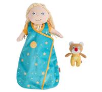 HABA Dream Beautiful Doll Sleeping Set - Doll Sleeping Bag with Mini Teddy for 30 cm Dolls, Washable at 30 °C, for Children from 18 Months - 2011907001