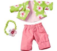 HABA Dress Set Floral Magic | Colorful Flower-Themed Outfit for 12-13" Dolls | Dress & Accessories for Creative Play | Easy-to-Wear Doll Clothes for Little Hands