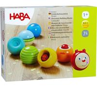 HABA Explorer Building Blocks Caterpillar Set for Toddlers | Colourful Wooden Building Bricks for Early Learning | Creative Stacking and Construction Toys for Children Ages 1 Year and Up