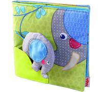 HABA Fabric Book Elephant Egon For Babies | Soft Interactive Cloth Book With Textures & Flaps | Early Learning Baby Toy For Sensory Play | Colourful Fabric Activity Books For Infants 6 Months And Up
