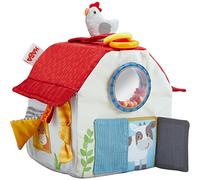 HABA Play Cube Farmyard 306383 Baby Activity Toy For 6 Months Up | Colorful Farm Themed Sensory Play Cube | Learning Toy With Textures And Movable Elements | Interactive Development Toy For Babies
