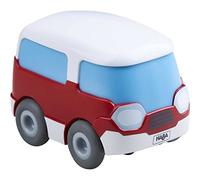 HABA Kullerbu Red Bus Play Vehicle for Toddlers | Sturdy Push Bus for Early Motor Skills | Track Compatible Vehicle for Kids | Durable Toddler Toy for Imaginative Play Development from Age 2