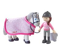 HABA Little Friends Horse Riding Play Set - Rider Sanya, Mare Saphira and Access
