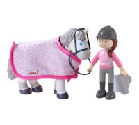 HABA Little Friends Horse Riding Play Set - Rider Sanya, Mare Saphira and Access