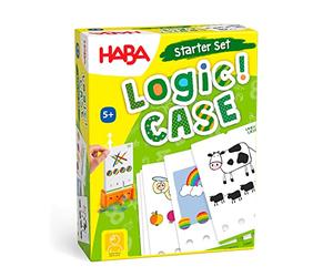 HABA Logic CASE Starter Set 5 Plus | Colourful Puzzle Challenges with 77 Tasks for Independent Thinking | Learning Game for Children to Build Concentration, Problem Solving and Early Logic Skills