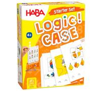 HABA Logic! CASE 306118 Starter Set- Engaging 4+ Learning Game with 77 Puzzles - Perfect for Solo Play and Skill Development