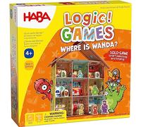 HABA 306708 Logic! Games- Where is Wanda?- Smart Solo Game with Puzzling Fun- 60 Puzzles with an Increasing Degree of Difficulty for Children Ages 4 Years and Up (Made in Germany)