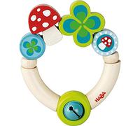 HABA Lucky Charm Clutching Toy for Babies | Wooden Grasping Toy for Sensory Exploration | Safe Teething Friendly Baby Rattle Alternative | Colourful Developmental Toy for Skills and Early Play