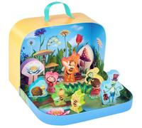 HABA Maya the Bee - Game World in Case - Role Play Set from 18 Months with 6 Wooden Figures - Play Case for On the Go - 2014536001