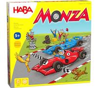 HABA - Monza - Children's Board Game - Board Race with Car - Strategic and Tactical Game - Wooden Car - 2 to 6 Players - 5 Years and Above, 302204