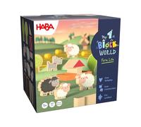 HABA My First Building Block World Sheep Willow Walli - Construction Game from 1 Year with Figures - Promotes Motor Skills & Creativity - 2014557001