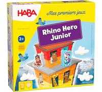 HABA - My First Games - Rhino Hero Junior - 305913 - Co-Operative Filing and Building Game - 2+ Years