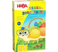 HABA Rainbow Caterpillar: Colourful Tile Game for 3+ Kids, 2-4 Players, Travel Size