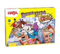HABA Rhino Hero Super Battle | Action-Packed 3D Stacking & Climbing Game | Family Dexterity Game with Wobbly Towers & Hero Showdowns | Fun Strategy Games for Kids Ages 5+