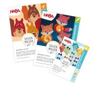 HABA Sachenmacher Autumn Craft Set for Children from 3 Years - First Crafts with Dragons, Squirrels & Light Decoration - Creative Set for Autumn Time - Set of 3-2014002