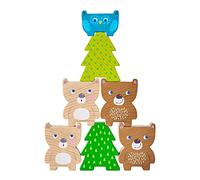 HABA Stacking Toy Forest Friends Wooden Plug & Stack Game for Toddlers Age 2+ | Made in Germany | Early Learning Forest Animals Toy for Coordination, Creativity & Fine Motor Skills