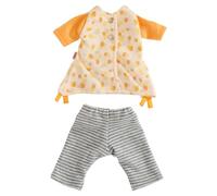 HABA Summer Feeling 2 Piece Doll Outfit with Dress & Leggings for 30 cm Rag Dolls - Dress Clothes for Dolls from 18 Months - Washable at 30 °C - 2011861001