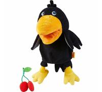 HABA Theo the Raven Hand Puppet - Interactive Toddler Puppet Show Toy with Cherr