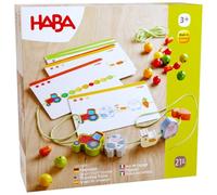 HABA Threading Game Farm Friends | Wooden Lacing Set with 21 Colourful Pieces and Cord | Engaging Fine Motor Skill Activity for Kids | Creative Farm-Themed Threading Toy Made in Germany for 3 and Up