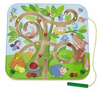 HABA Tree Maze Magnetic Game 301057 | Wooden Magnetic Puzzle Board for Toddlers | Early Learning Maze for Fine Skills and Coordination | Durable Educational Travel Toy for Home Playtime