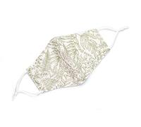 Habac Studio 100% Mulberry Silk and Liberty of London Face Mask Built Filter 4 Layers Machine Washable Adjustable. Handmade UK. (Montgomery Green)