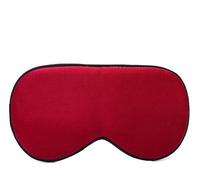 HABAC STUDIO: 100% Silk Sleep Mask Blindfold Silk Eye Mask Over Sized Total Black Out Eye Mask for Sleeping Mask Single Flat Adjustable Strap Sleep Aid Mulberry Silk Grade 6A. (Red)