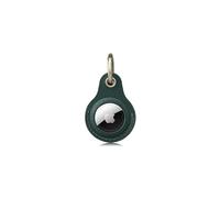 Habac Studio Airtag Keyring Genuine Leather with Brass Key Tags. Apple Airtag Holder for Luggage GPS Tracker Dog Airtag Case Key Organiser. Key ring GPS Tag (Green)