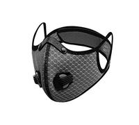 Habac Studio - Mesh Sports Face Mask + 6pcs pm 2.5 Filters, Washable Face Masks, Reusable Dust, Breathing Valves, Personal Protective Gym, Running, Cycling, Outdoor Activities UK Seller (Grey)