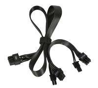 HABAGOU PCIE Cable for Corsair, 65cm PSU 8 Pin to Dual 6+2 Pin PCIE Power Cable for Thermaltake, Male to Male GPU Cable for ARESGAME Modular Power Supply (65cm+15cm)